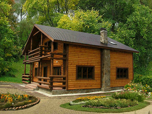 Здоровый деревянный дом