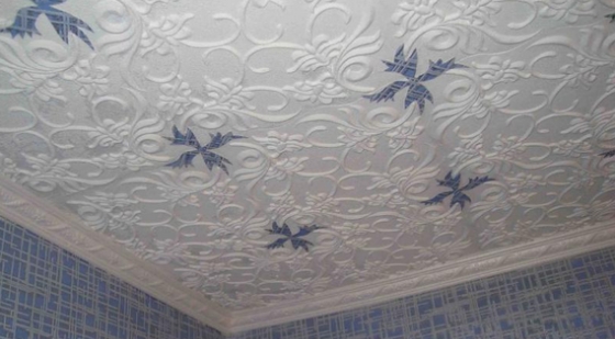 Плитка для потолка из пенопласта - правильная покраска потолочной плитки 2