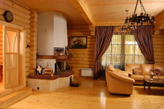 Отделка деревянного дома внутри - интерьеры деревянных домов 1