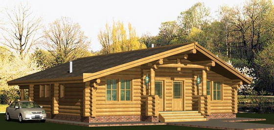 Деревянные дома - одноэтажные варианты и проекты домов 2